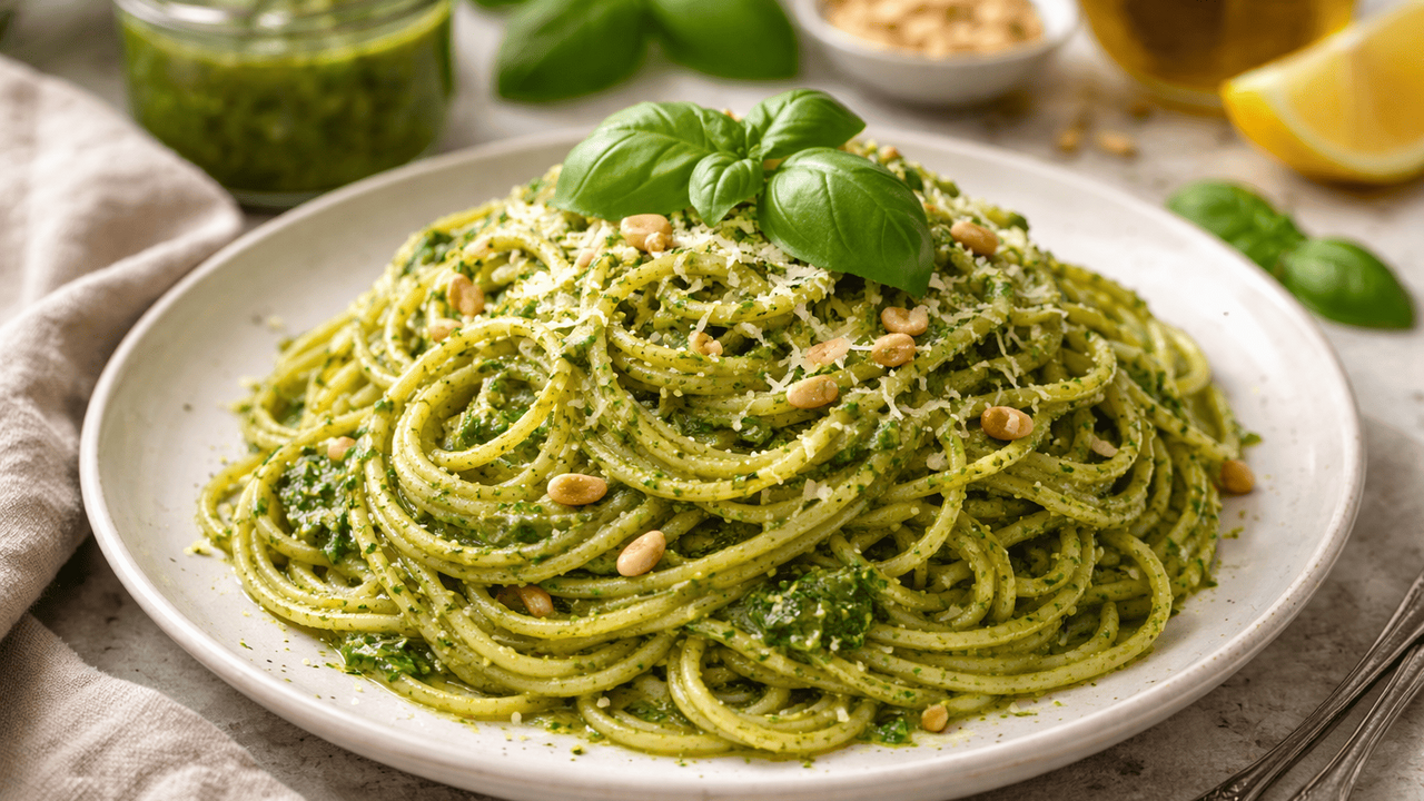 Паста с песто — блюдо, которое не нуждается в э...