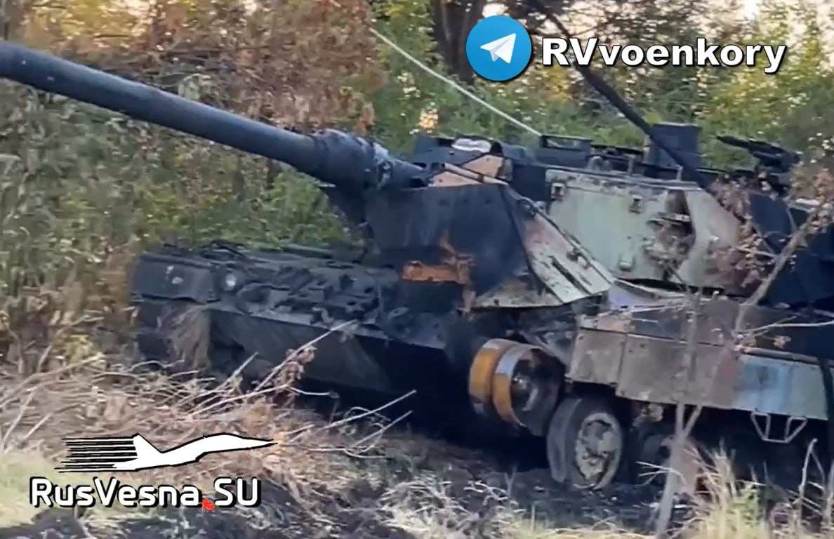 Очередной Leopard уничтожен ударами FPV-дронов (ВИДЕО) | Русская весна