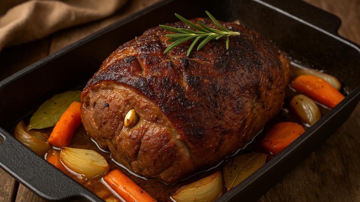 Запеченный свиной окорок