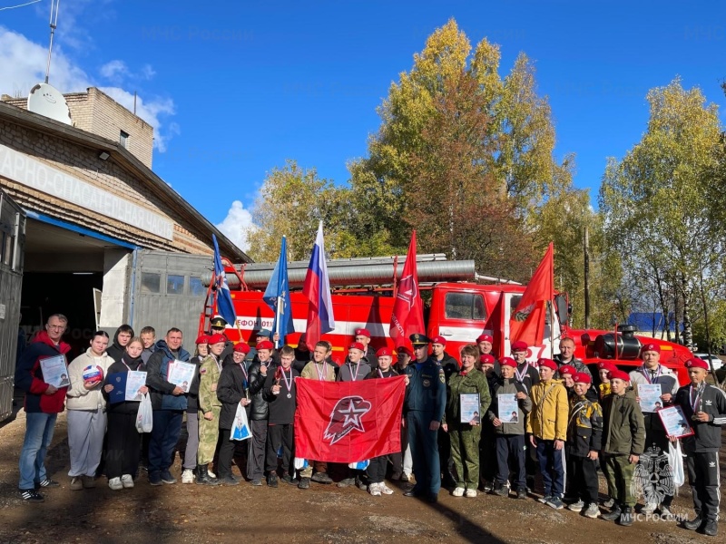 В Унинском районе прошла пожарная эстафета для школьников