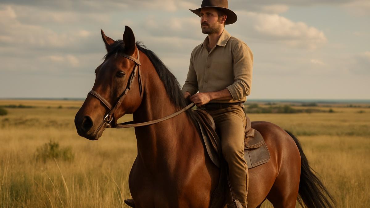 Всадник верхом на лошади