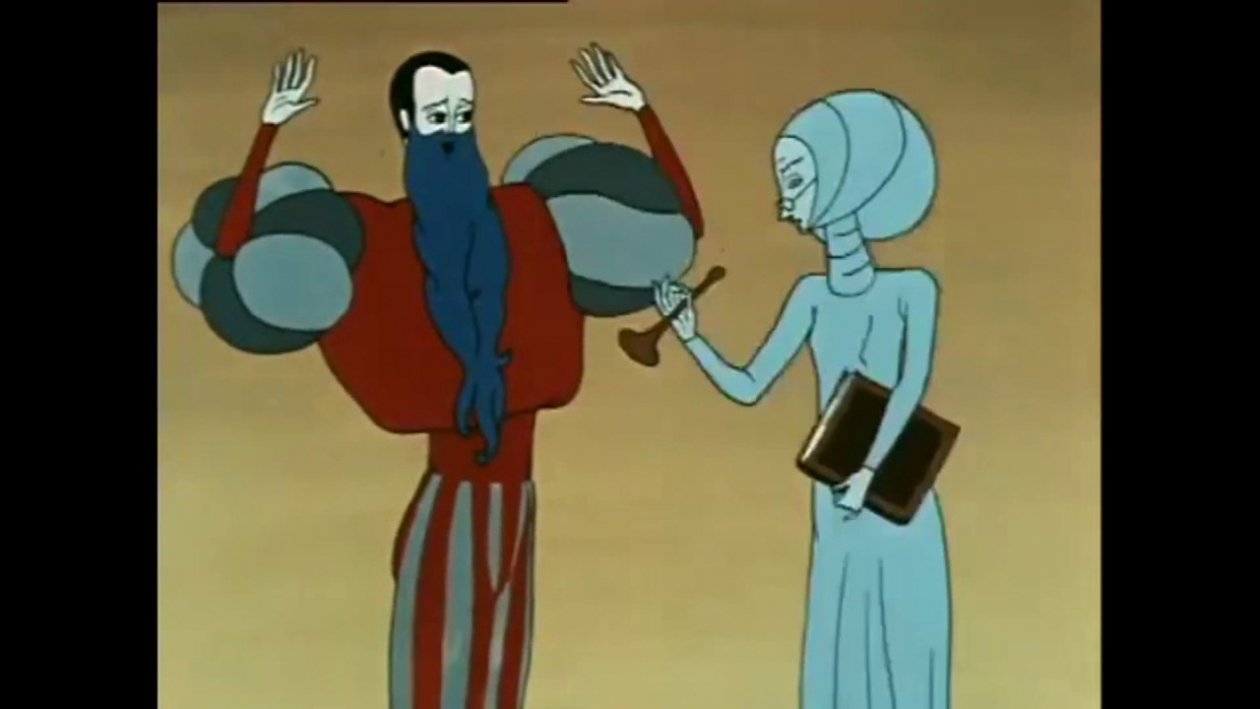 Кадр из мультфильма о Синей Бороде