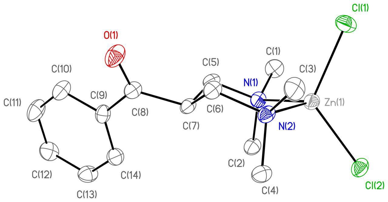 Рентгеноструктурный анализ образующегося комплекса бис основания Манниха с хлоридом цинка