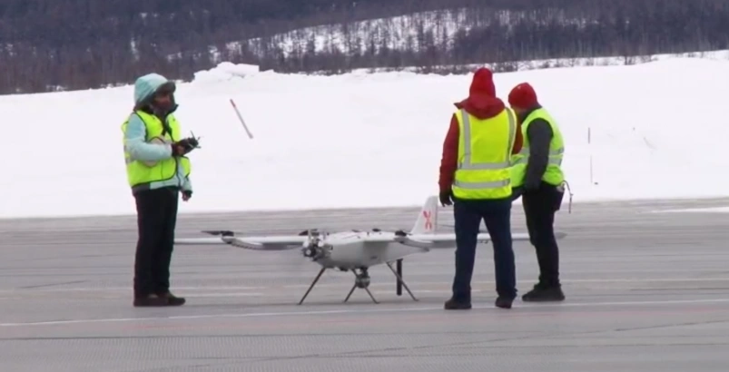 Взлет БПЛА "Аист" скриншот