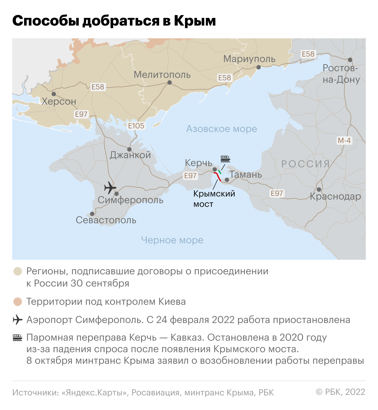 Карта керченского пролива с мостом