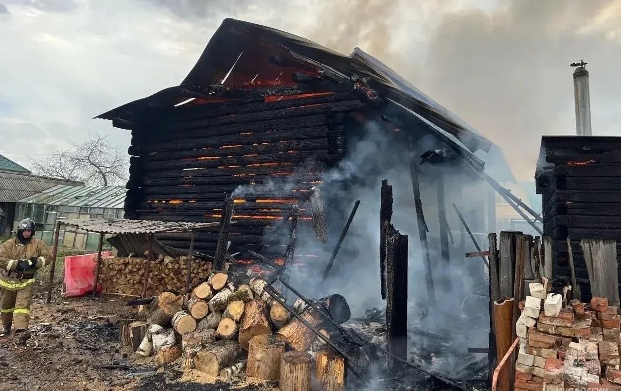 2 газовых баллона вынесли из горящего дома в Оршанке