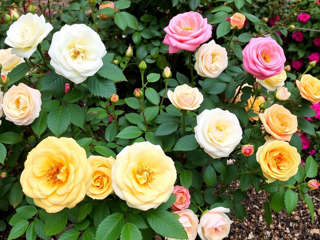 Popular varieties of shrub rosesфото