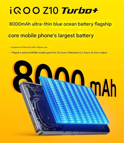 Слухи: iQOO Z10 Turbo + будет оснащен литий-ионным аккумулятором емкостью 8000 мАч