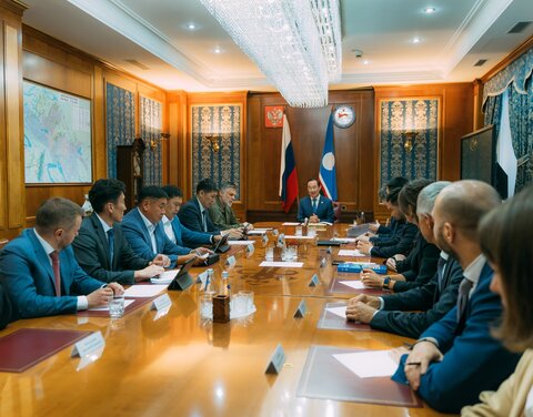 Глава Якутии обсудил мастер-план развития Якутска с делегацией ВЭБ.РФ 