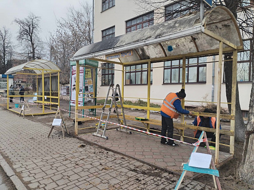 В Кинешме капитально ремонтируют остановки