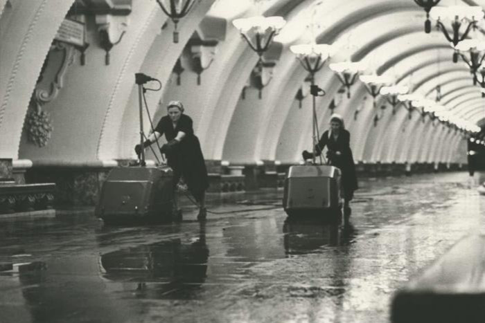 Уборка в московском метро. 1960-е