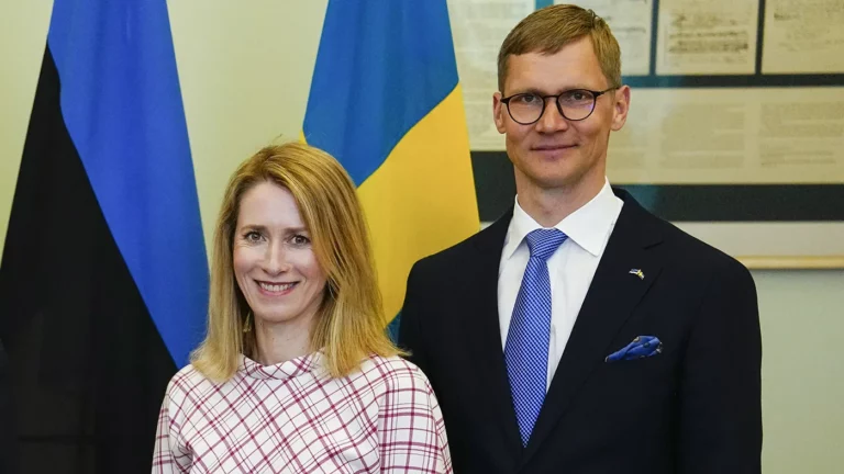 Премьер-министр Эстонии Каи Каллас и ее муж Арво Халлик