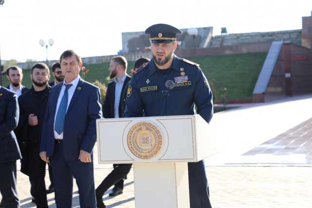 Открытие выставки «Защита суверенитета Российского государства. История и современность» на территории Чеченской Республики