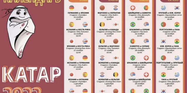 Расписание матчей чемпионата мира по футболу 2022 года | Спорт | Селдон ...
