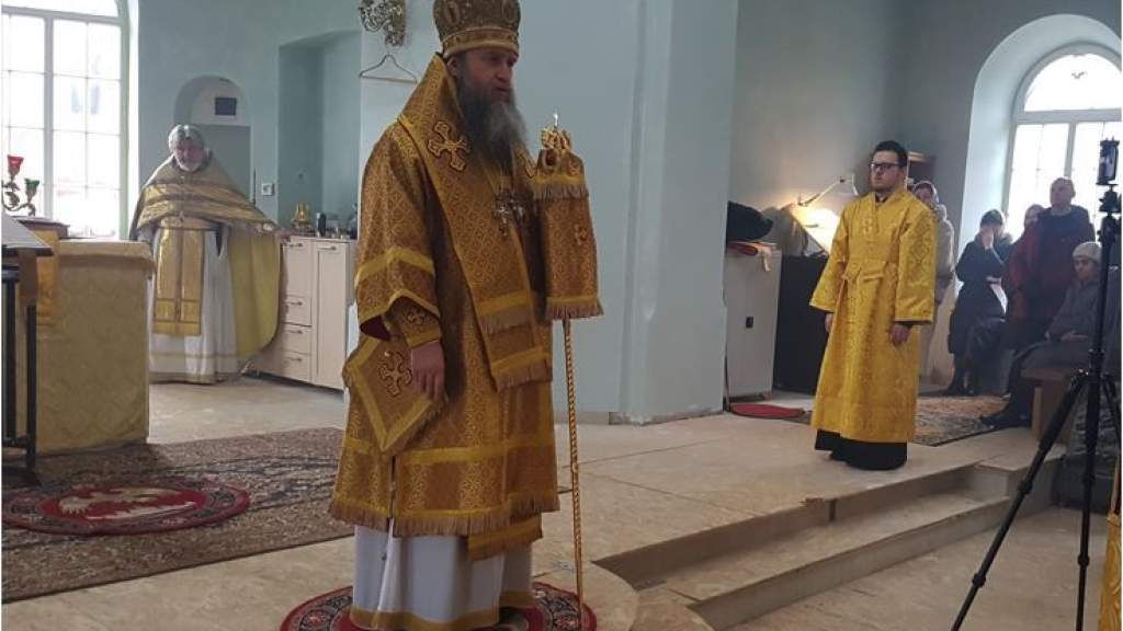 Литургия в Тракайской церкви 