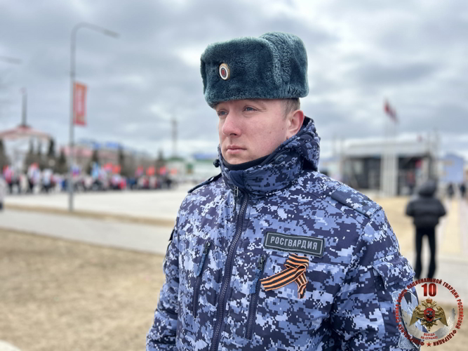 Сотрудники Управления Росгвардии по НАО поддержали акцию «Георгиевская ленточка»