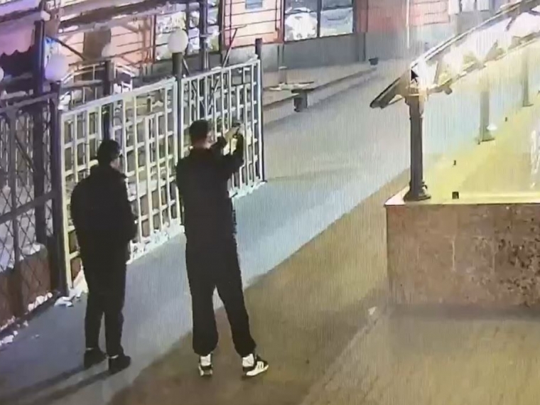 Омская полиция задержала хулигана, разгромившего стеклянный переход на Любинском проспекте
