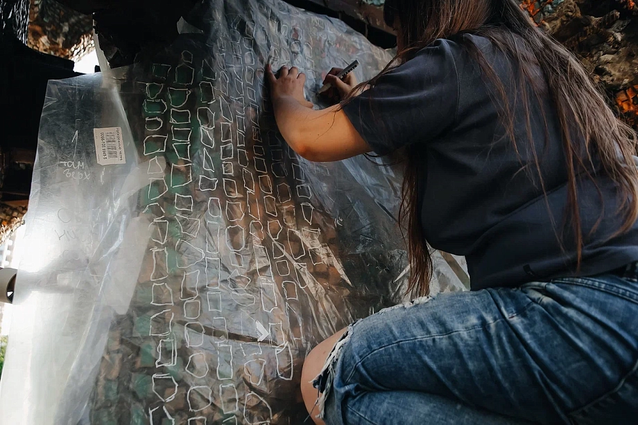 Фото: челнинские активисты начали восстанавливать скульптуру Ханова 