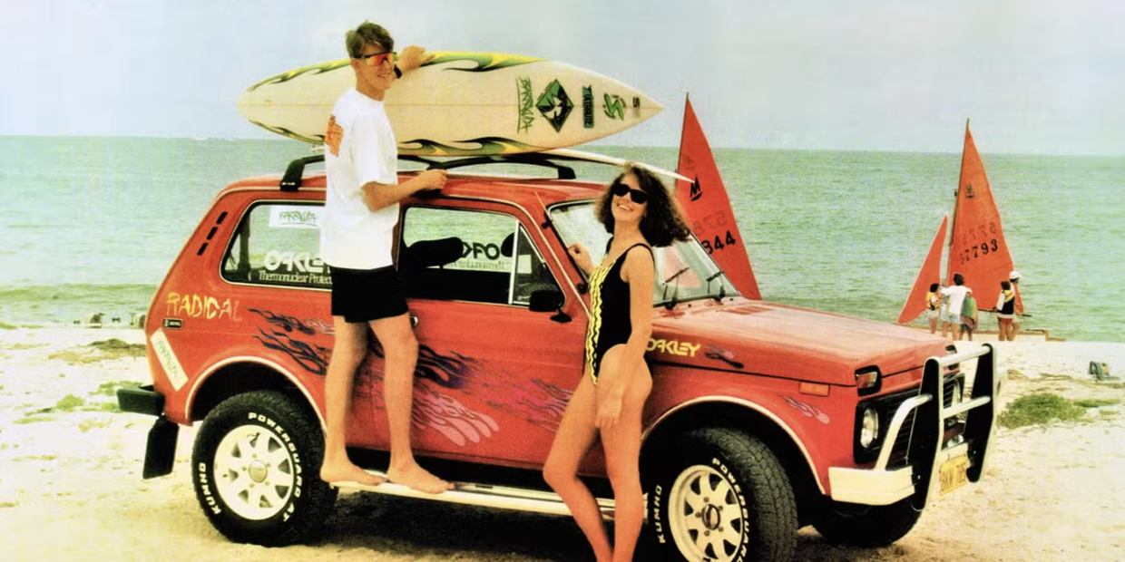 Реклама автомобиля Lada Niva в Австралии