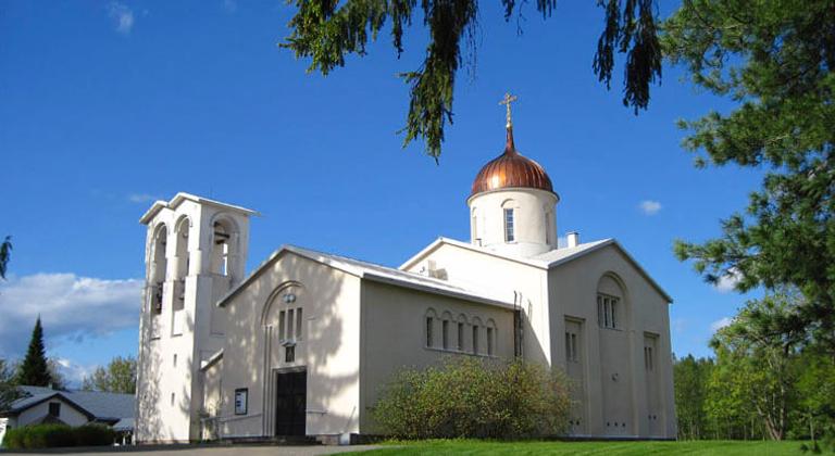 Церковь Преображения Христова на территории Ново-Валаамского монастыря
