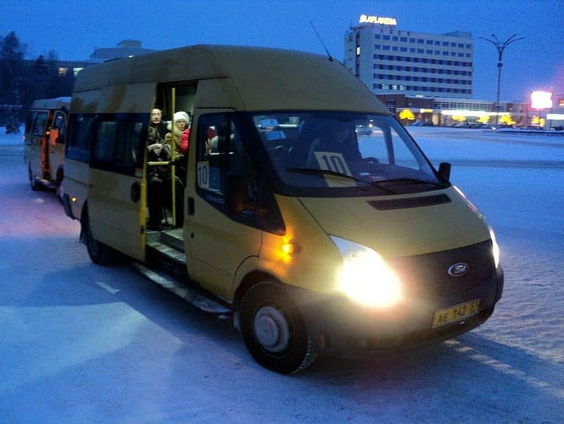 Мончегорск маршрутка автобус зима