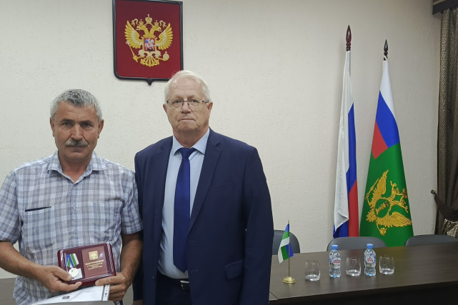 Работнику Управления Портнягину И.В. вручена медаль Республики Коми «За верность долгу»