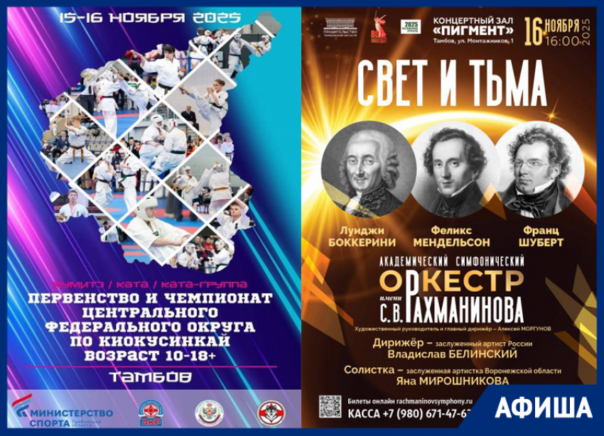 Концерты, соревнования и каток: афиша мероприятий Тамбова