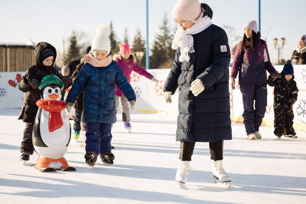 В Курске проводят бесплатные занятия для детей по катанию на коньках