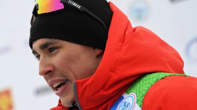 Победитель спринтерской гонки чемпионата России по лыжным гонкам Александр Терентьев