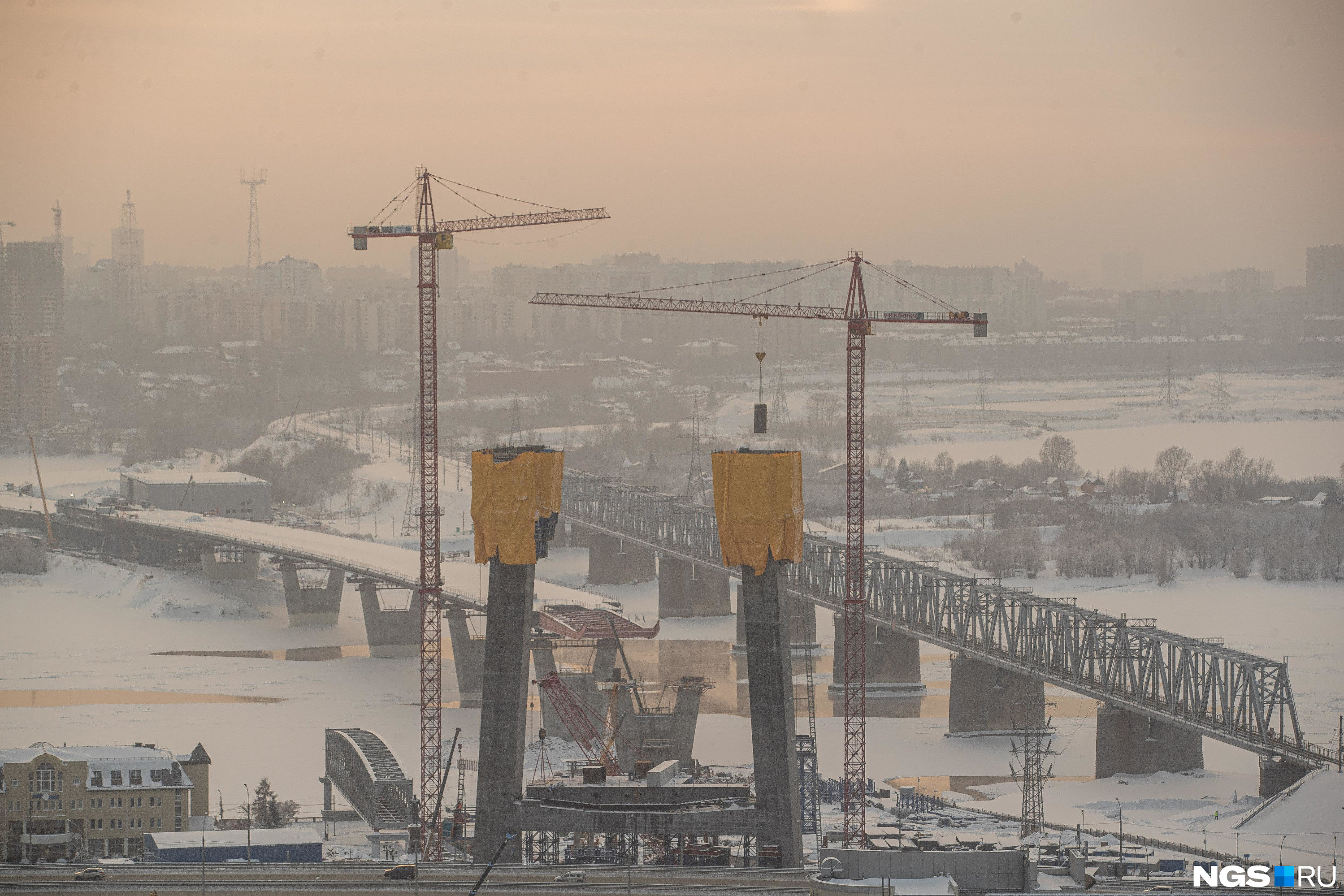 стройка моста новосибирск