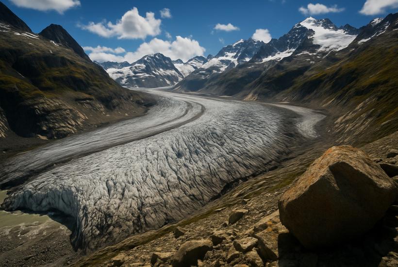 Трещины и структура ледника