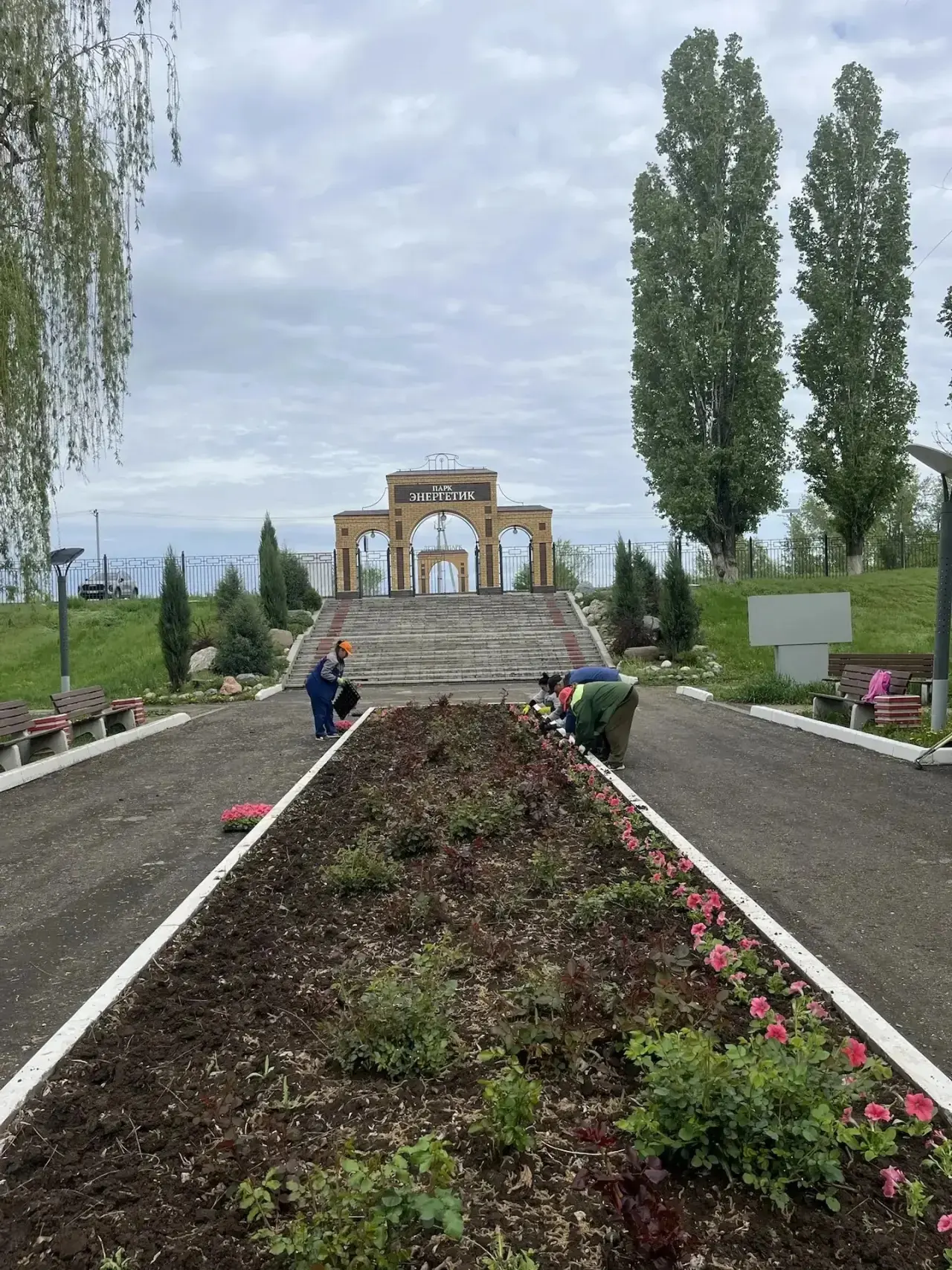 «Комбинат благоустройства» продолжает украшать город цветами