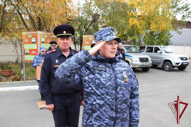 Торжественное построение личного состава прошло в Управлении Росгвардии по Забайкальскому краю 