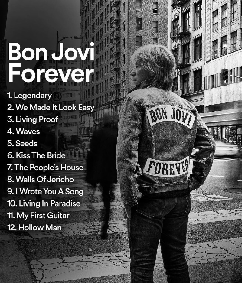 Треклист альбома Bon Jovi «Forever» (2024) / Фото: соцсети Spotify