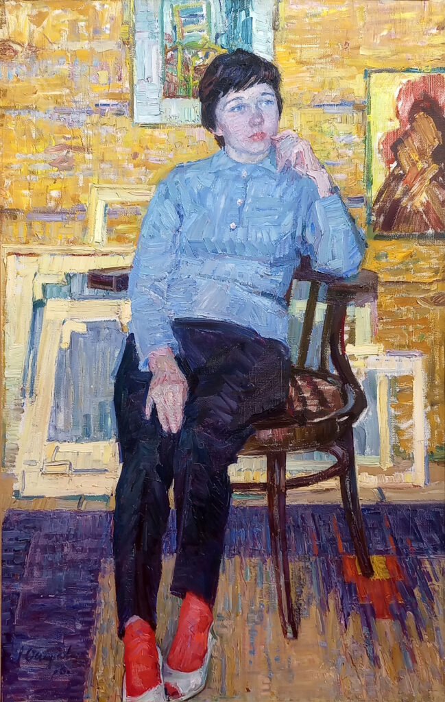 A.A. Ostrova. Portret hudozhnika L. Goltsovoj. 1963