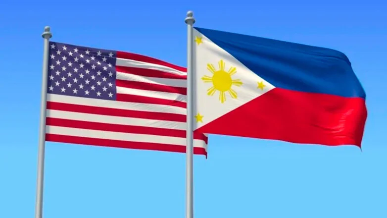 Флаги США и Филиппины