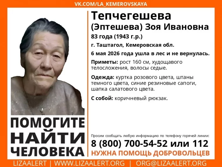 Фото: «Лиза Алерт» Кузбасс / «ВКонтакте»