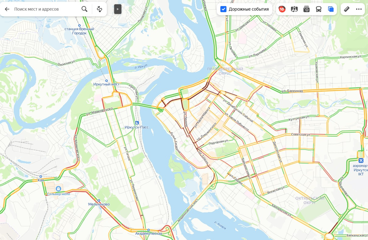 Карта новосибирска 2гис пробки