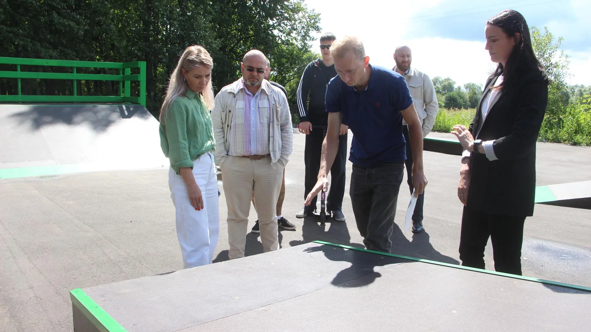 Новый протвинский скейт парк посетила администрация города