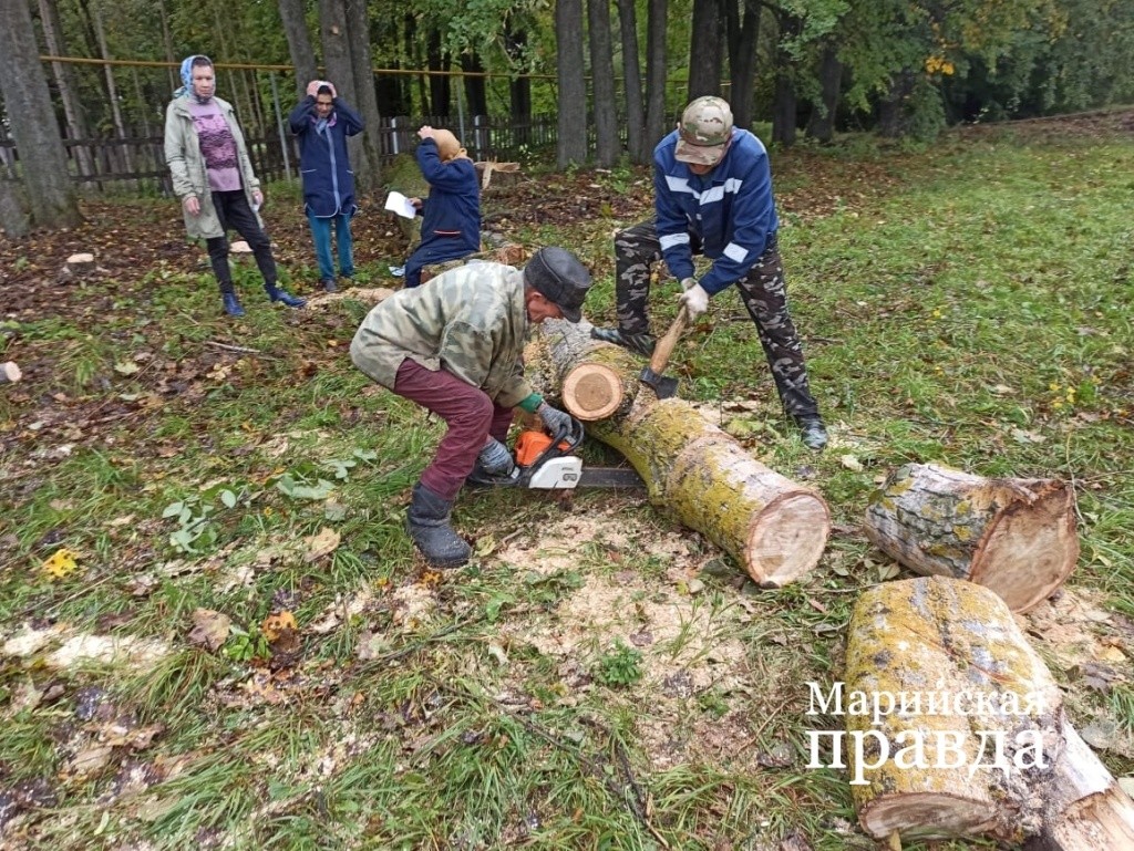 Субботник по расчистке территории мемориала - даже деревья пришлось выпиливать 1.jpg