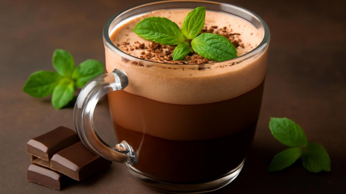 Кофе с шоколадом и мятой