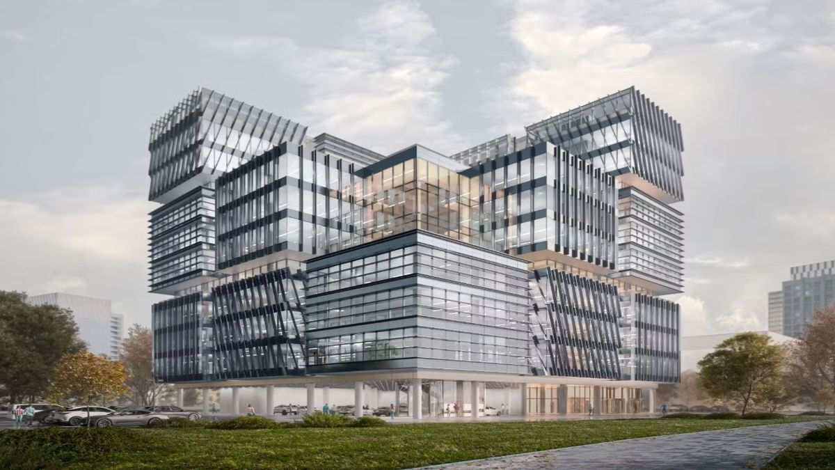 В Хорошевском районе Москвы начались фасадные работы в новом офисном центре