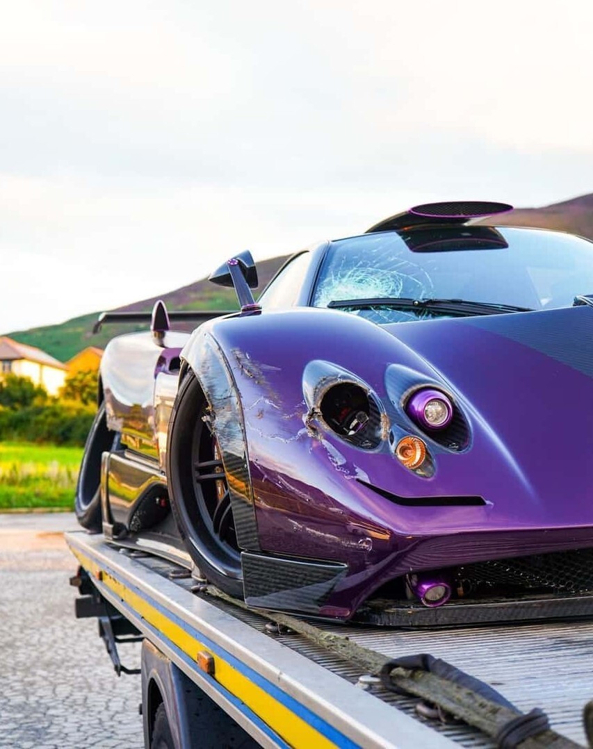 Pagani Zonda принадлежавший чемпиону Формулы-1 снова попал в ДТП