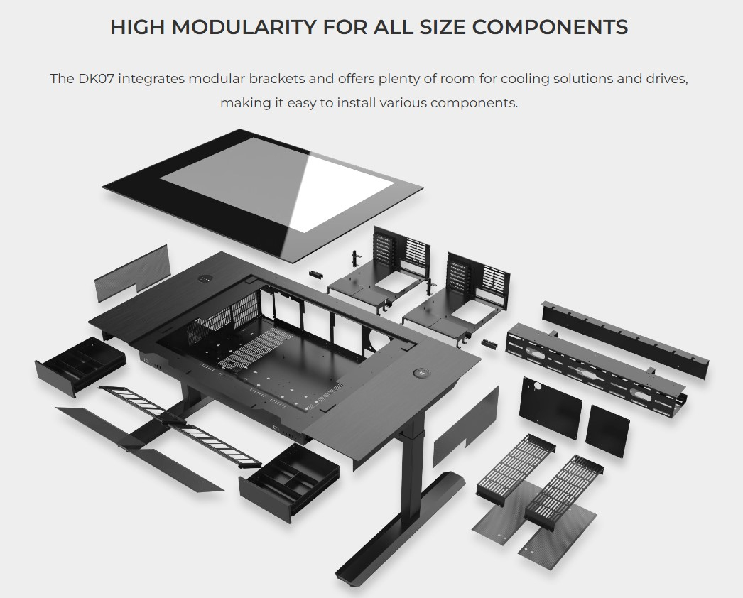 Lian Li выпустила компьютерный стол DK07 стоимостью $1400 — он позволяет собрать внутри пару ПК