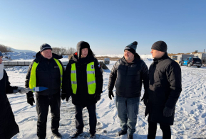 Ход строительных работ на Большом Уссурийском острове проверил министр транспорта и дорожного хозяйства края