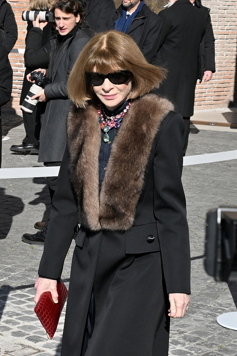 Анна Винтур на похоронах Валентино Гаравани