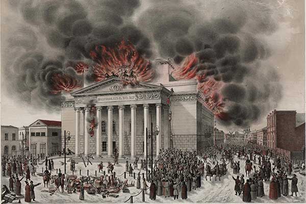 Пожар во время наводнения