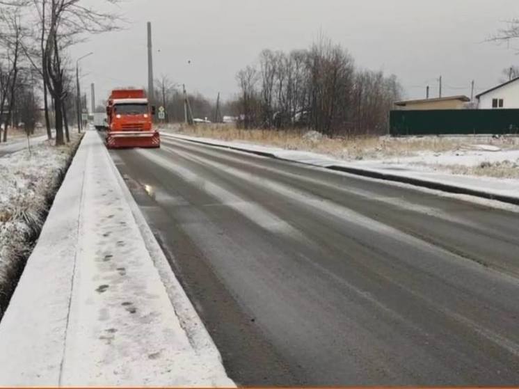 Поронайск засыпало первым снегом