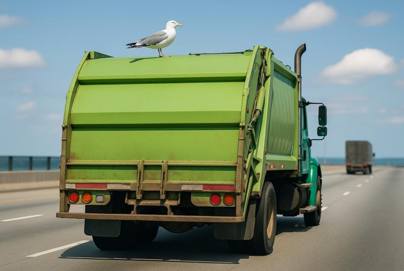 Чайка на мусоровозе