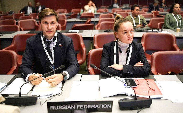 Сенаторы в составе делегации Федерального Собрания РФ участвуют в 151-й Ассамблее Межпарламентского союза в Женеве